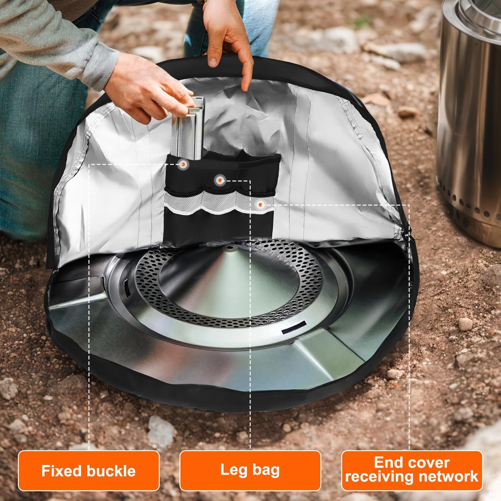 Heat Deflector Carry Bag Bonfire Heat Deflector Accessory Solo Stove Bonfire Heat Deflector Storage and Transport