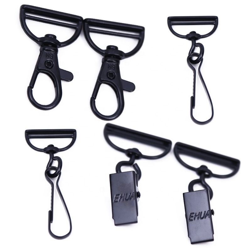 EHUA Factory Directly Sale Removable Accessories Lanyards Metal Spring Hooks Snap Clip For Lanyard Design And Sample Free