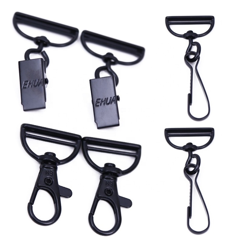 EHUA Factory Directly Sale Removable Accessories Lanyards Metal Spring Hooks Snap Clip For Lanyard Design And Sample Free