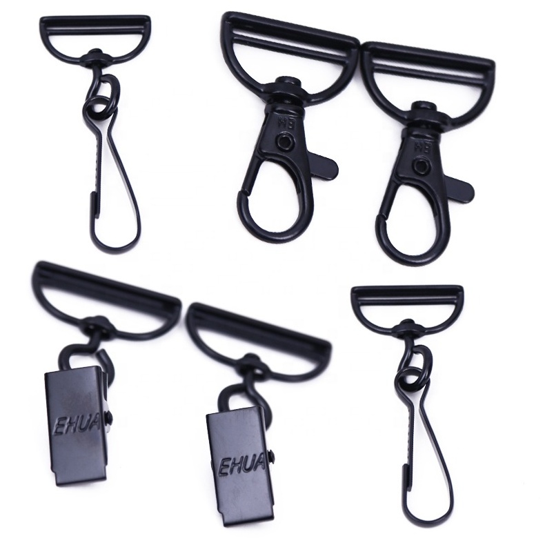 EHUA Factory Directly Sale Removable Accessories Lanyards Metal Spring Hooks Snap Clip For Lanyard Design And Sample Free