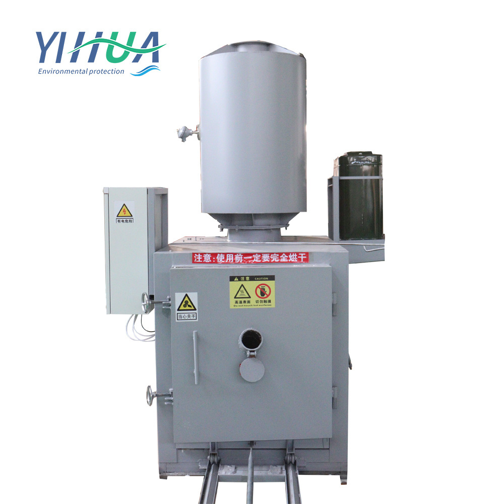 0-500kg industrial paper plastic waste incinerator hospital garbage treatment machine for sale