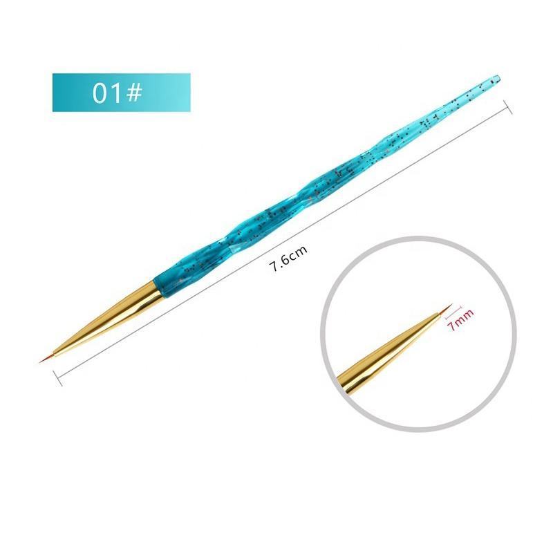 2023 Yihuale 7/9/11mm Nail Art Gradient Design Painting Drawing Pen Liner Stripes Brush For Nail Art Manicure Tools