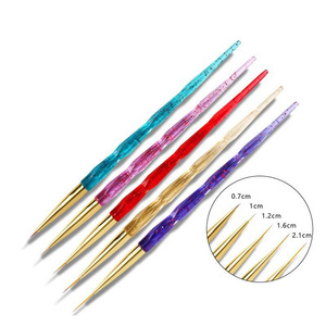 2023 Yihuale 7/9/11mm Nail Art Gradient Design Painting Drawing Pen Liner Stripes Brush For Nail Art Manicure Tools