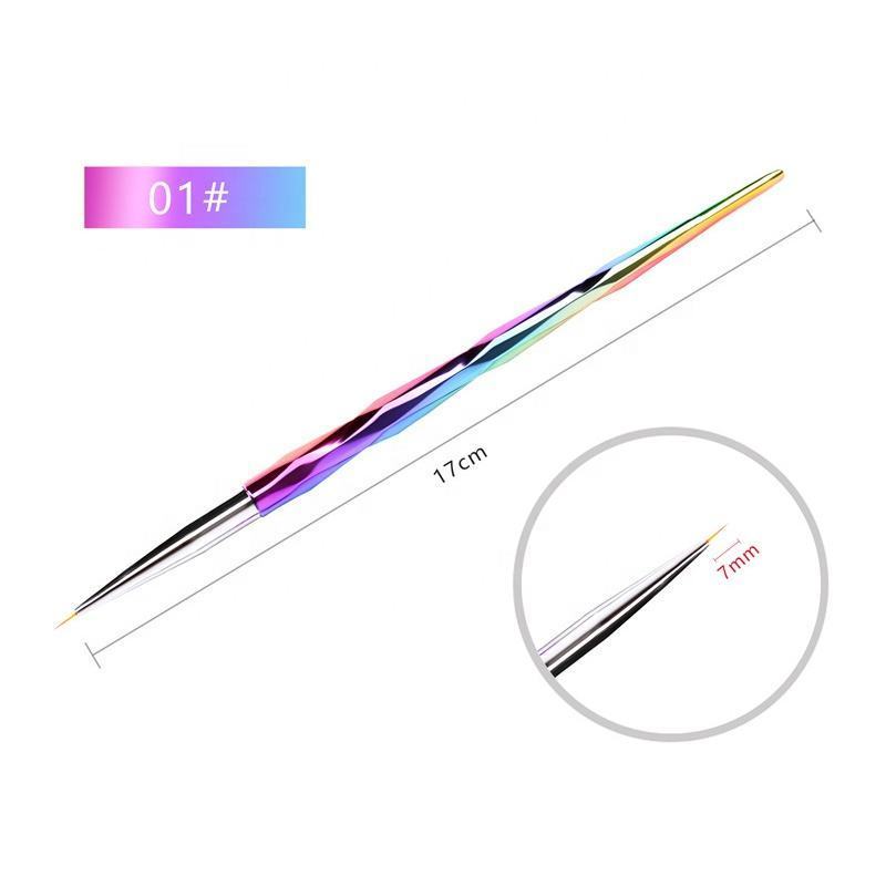 2023 Yihuale 7/9/11mm Nail Art Gradient Design Painting Drawing Pen Liner Stripes Brush For Nail Art Manicure Tools