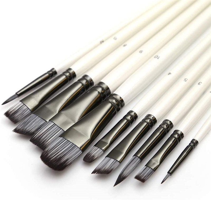 Factory Wholesale 17pcs Set Professional Oil Paint Brushes Watercolor Acrylic Drawing Art Supplies Set With Canvas Bag