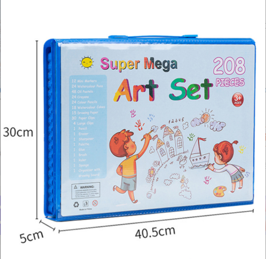 Art Supplies Super Mega Set 208 Art Set Drawing School and Studio Painting Pencil Set for Art School Diy Students