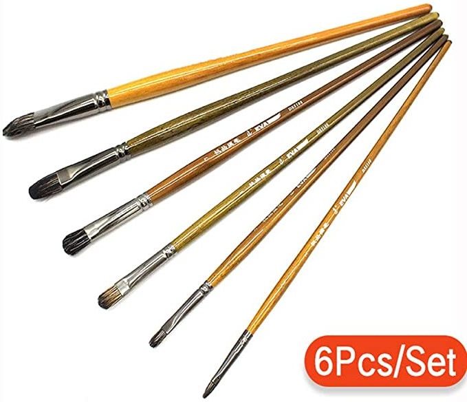 Eval High-Grade Ferret Badger Hair Professional Acrylic Oil Paint Brush Set Artist Brushes For Art Chinese Painting Supplies