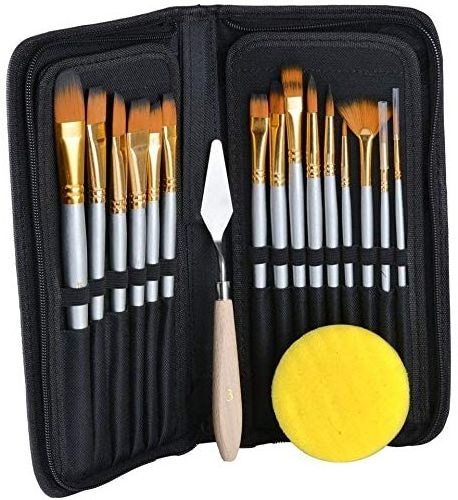 Custom Professional Miniature Artist Paint Brush Set 15Pcs Nylon Hair Wood Handle Fine Detail Acrylic Watercolor Brush