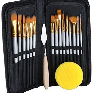 Custom Professional Miniature Artist Paint Brush Set 15Pcs Nylon Hair Wood Handle Fine Detail Acrylic Watercolor Brush