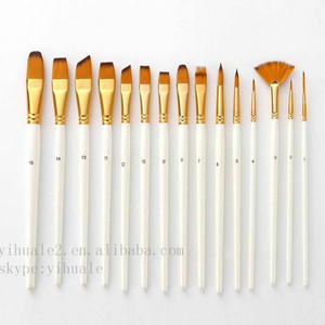 Factory Direct Sale 15PCS Different size acrylic painting brush watercolor brushes paint set with OEM