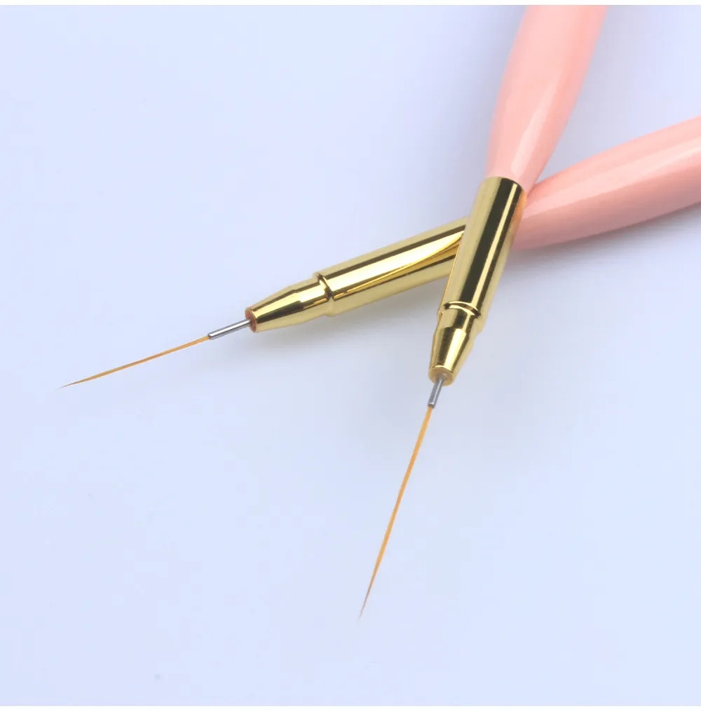 Top Selling brushes on nail glue nail art liner brush long miniatures nail brushes sets with super thin hair for painting