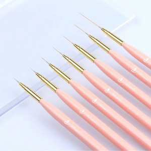 Top Selling brushes on nail glue nail art liner brush long miniatures nail brushes sets with super thin hair for painting