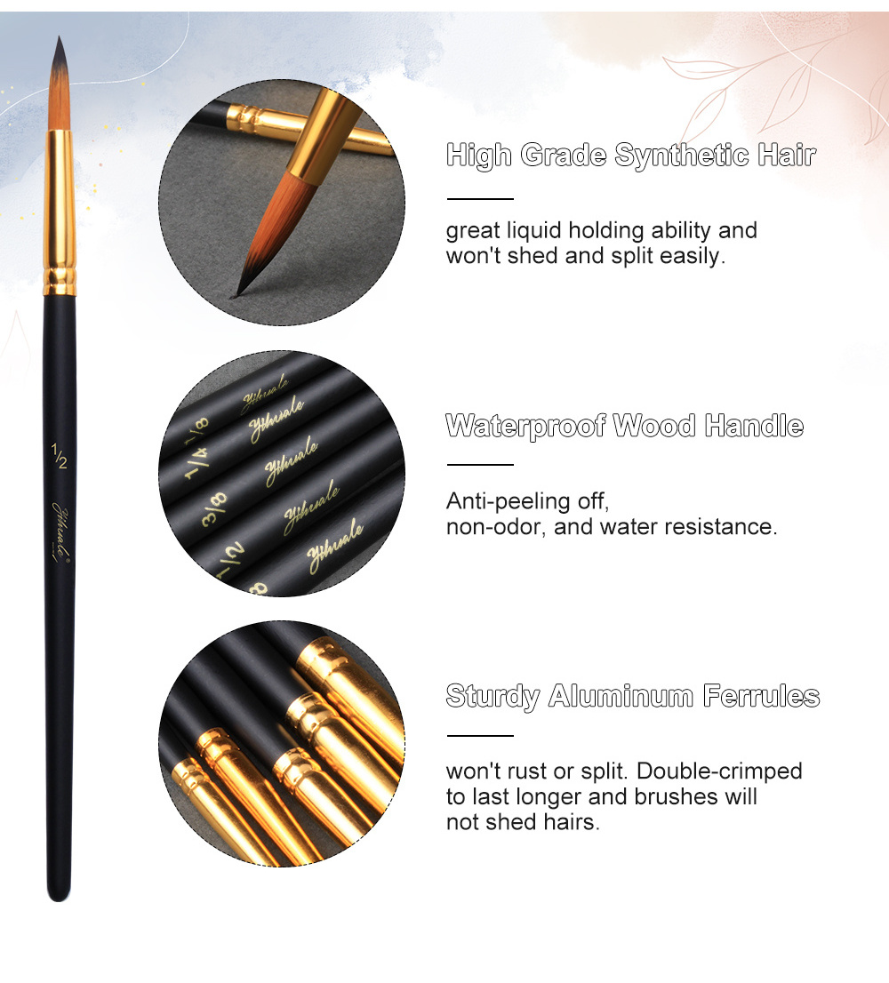 Promotional Oil Painting Brush Set Cheap Watercolor Fine Paint Brush Professional Artist Paint Brush for Art Painting