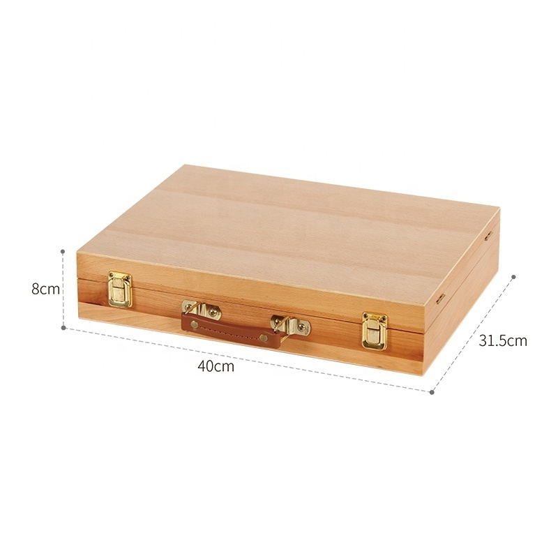 2023 Good Quality Portable Art Drawing Painting Desktop Wooden Sketch Table Paint Box Tabletop Easel