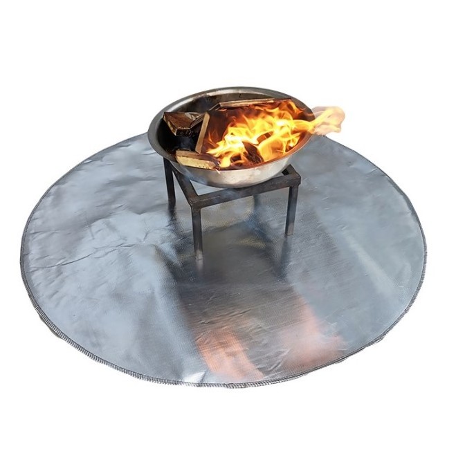 Fire Pit High Temp Mat Bonfires Grass Patio Chiminea Deck Under Grill Mat BBQ Mat Heat Shield Fire Resistant Pad Outdoor 50 Pcs