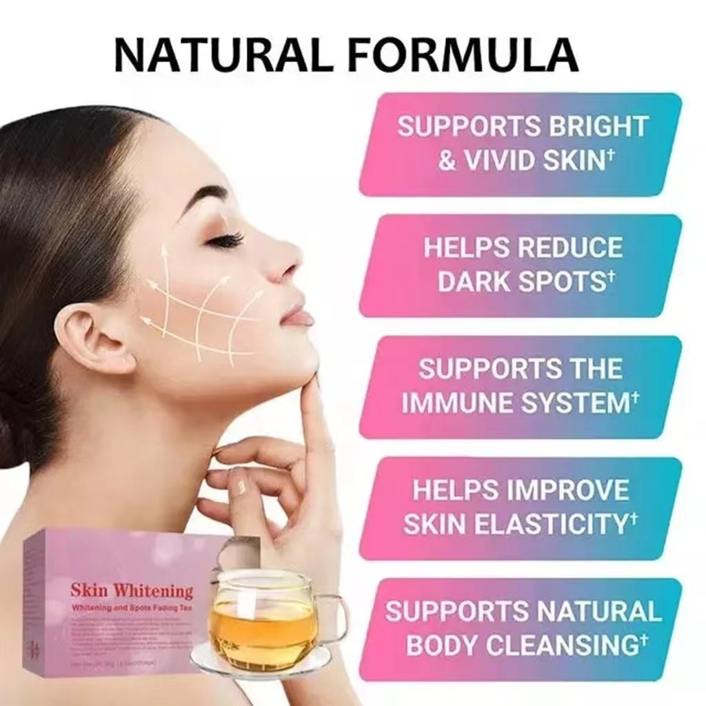 OEM/ODM  natural herbal whitening bright light rose tea freckle detox whitening and spots fading tea skin whitening tea