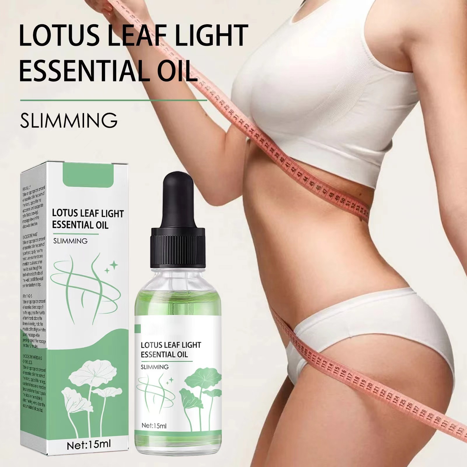 OEM/ODM lotus leaf light seeential oil plant extracts elastic and firm body light slimming weight lose burn fat slim oil