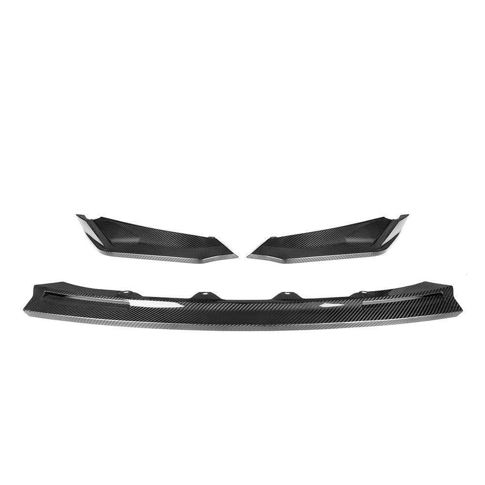 V Style Dry Carbon Fiber Front Bumper Chin Lip Spoiler Front Splitter for for BMW G80 M3 G82 M4 Body Kit