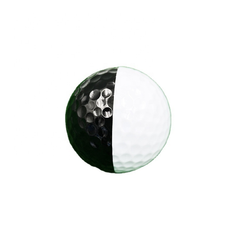 Golf Putting Practice Balls 2 Colors Black and White Putter Aiming Line Double Layer Golf Balls