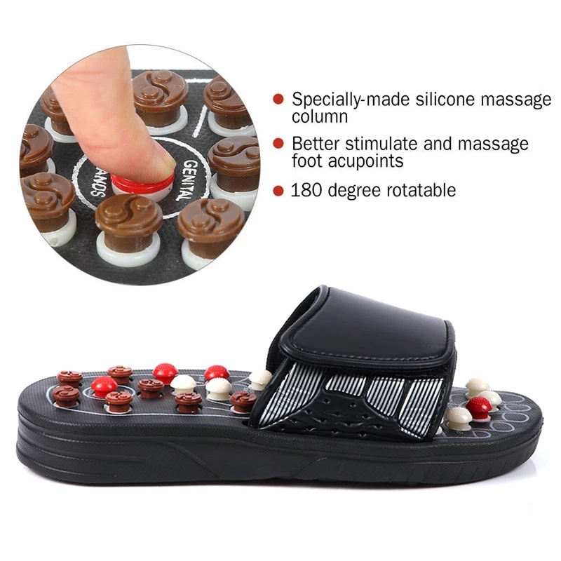 1 Pair Foot Massage Slippers Acupuncture Therapy Massager Shoes For Foot Acupoint Activating Reflexology Feet Massageador Sandal