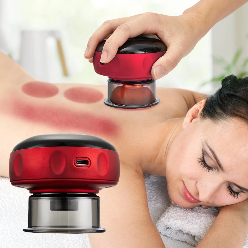 Portable Electric Vacuum Suction Back Gua Sha Back Massager  Vacuum Cupping Machine