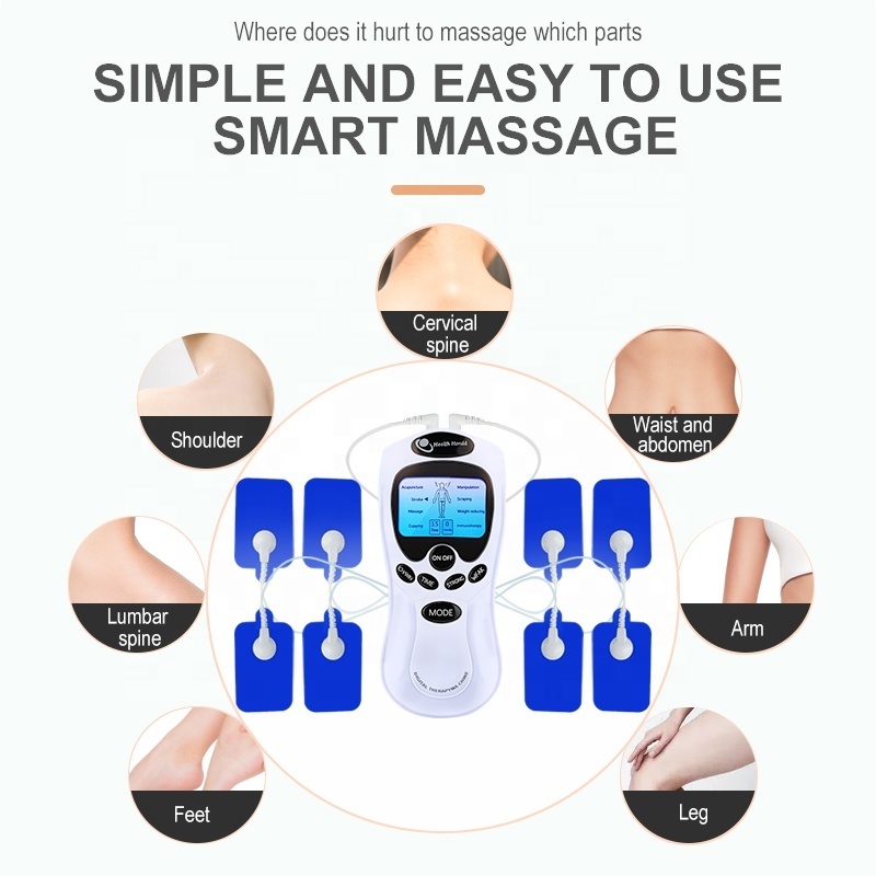 8 Models EMS Electric Herald Tens Machine Acupuncture Body Massage Digital Therapy Massager Muscle Stimulator Electrostimulator