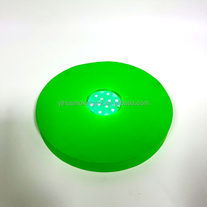 Cross border hookah accessories glass bottle bottom mat anti slip pad with LED light sponge base Shisha hookah bar