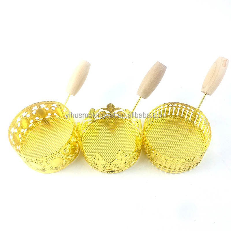 Arabic hookah accessories crown+wooden handle carbon partition bowl without tin paper carbon partition Charcoal holder