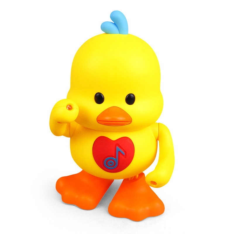 little duck swing baby music electric puzzle running and dancing big yellow duck toy