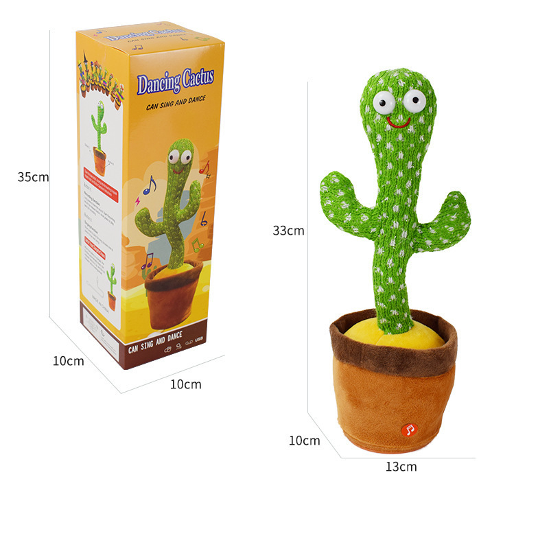 New Singing Dancing Toys Stuffed Dancing Cactus Electric Educational Plush Toy Dancing Cactus