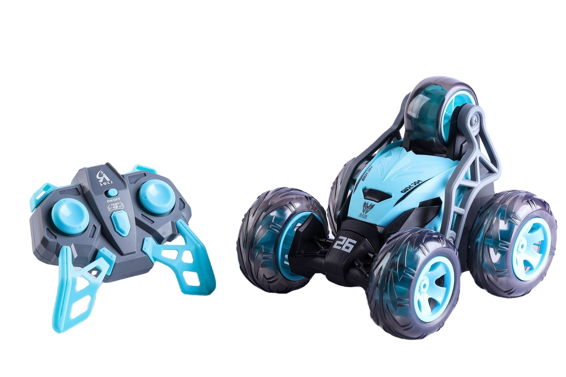 Huiye Rc Trucks Remote Control Car Stunt Rc Car 2.4G R/C 5 Wheels 360 Degree Rotating Electric Drift Car Toy