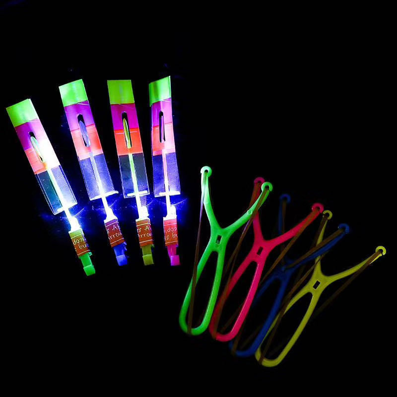 Luminous Toys LED Light Small Flying Arrow Catapult Flying Rocket For Kids Wholesale Hot Sale From Factory