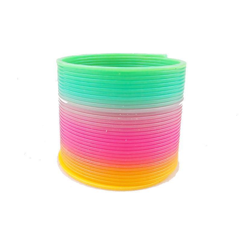 Factory Direct Supply Educational Cool New Silicone Toys Rainbow Circle magic rainbow spring toy plastic toys rainbow spring