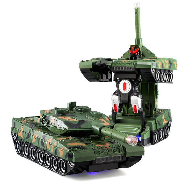 selling fashionable electric remote control deformation tank kids toy Boys Universal Deformation Tank With Music And Light