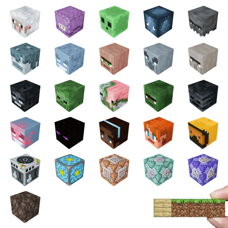 yiiyo 25mm minecrafts DIY Magnetic Cube Assembly Magnetic Cube Construction Building Block Toys Mini Model Magnetic Cube Set