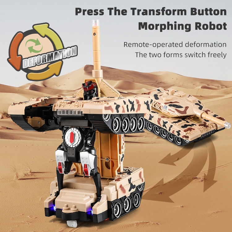 selling fashionable electric remote control deformation tank kids toy Boys Universal Deformation Tank With Music And Light