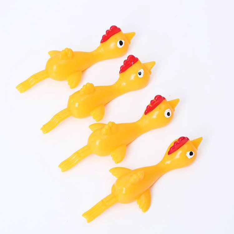 Custom Cheap Popular Funny Stretchy Flick Chicken Catapult Flying Turkey Rubber Finger Children Slingshot Chicken