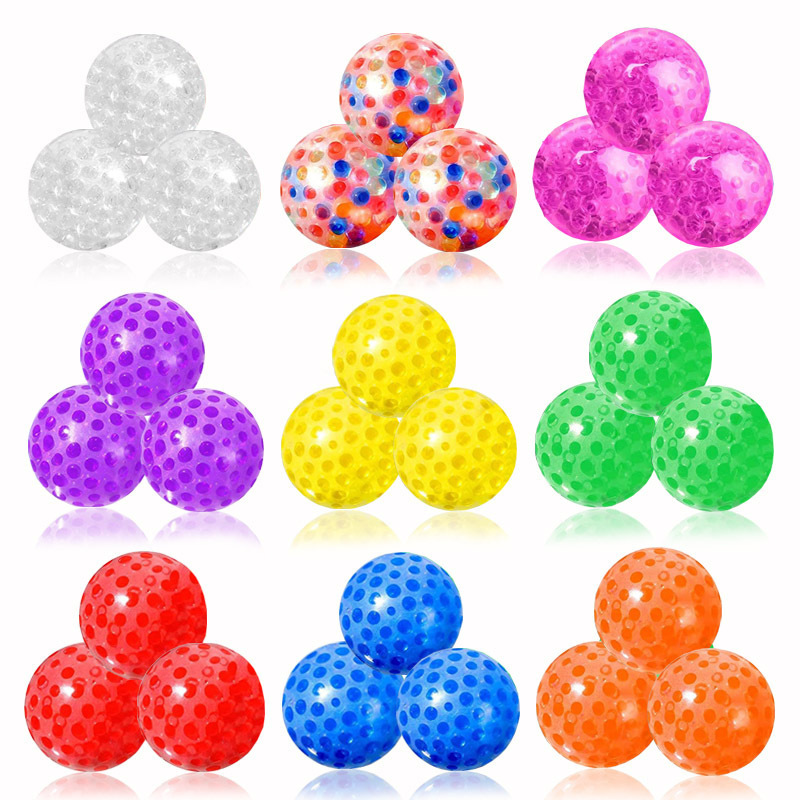 New Arrival TPR Squishy Frog Bead Gel Stress Ball Squeeze Strength Ball Grape Ball Pinch Le Children's Toys