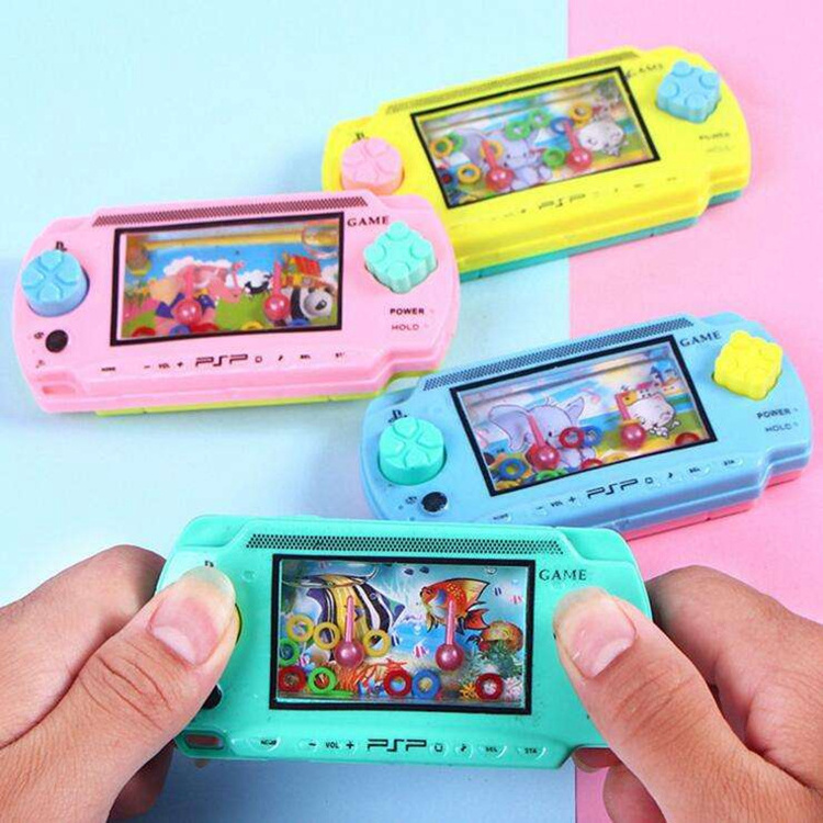 Water ring game Mini handheld Game Console Squeeze Plastic Water Ring Game Toys Gifts For Kids