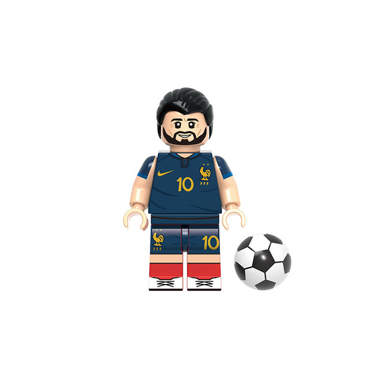 Famous Football Player Ronaldo Bale De Bruyune footballer plastic building blocks bricks kids toys