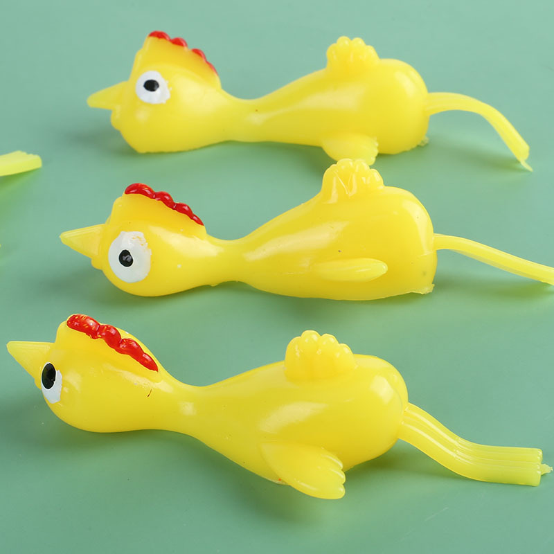 Antistress Squishy Chicken Toy Decompression Flicky Soft Finger Stretchy Chicken Slingshot Chick Launcher Fidget Toys