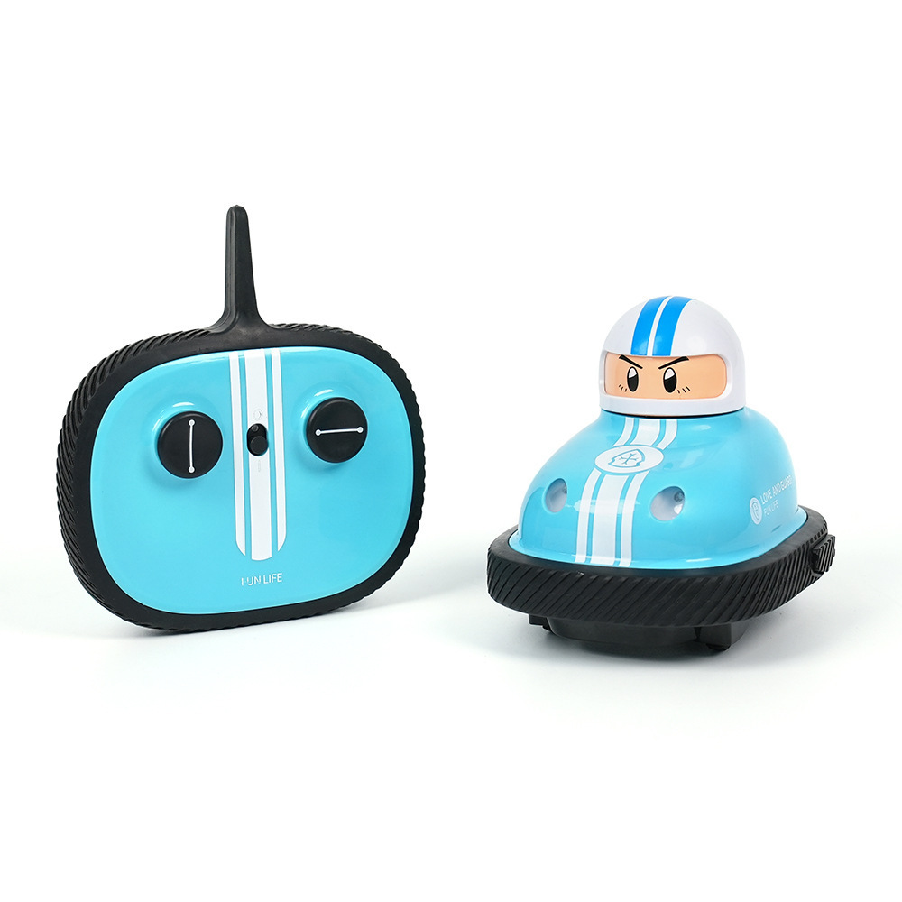 Remote Control Bumper Cars Multiplayer Great Toy Mini Electric Car with Doll Turn Left Turn Right Rotation with Light