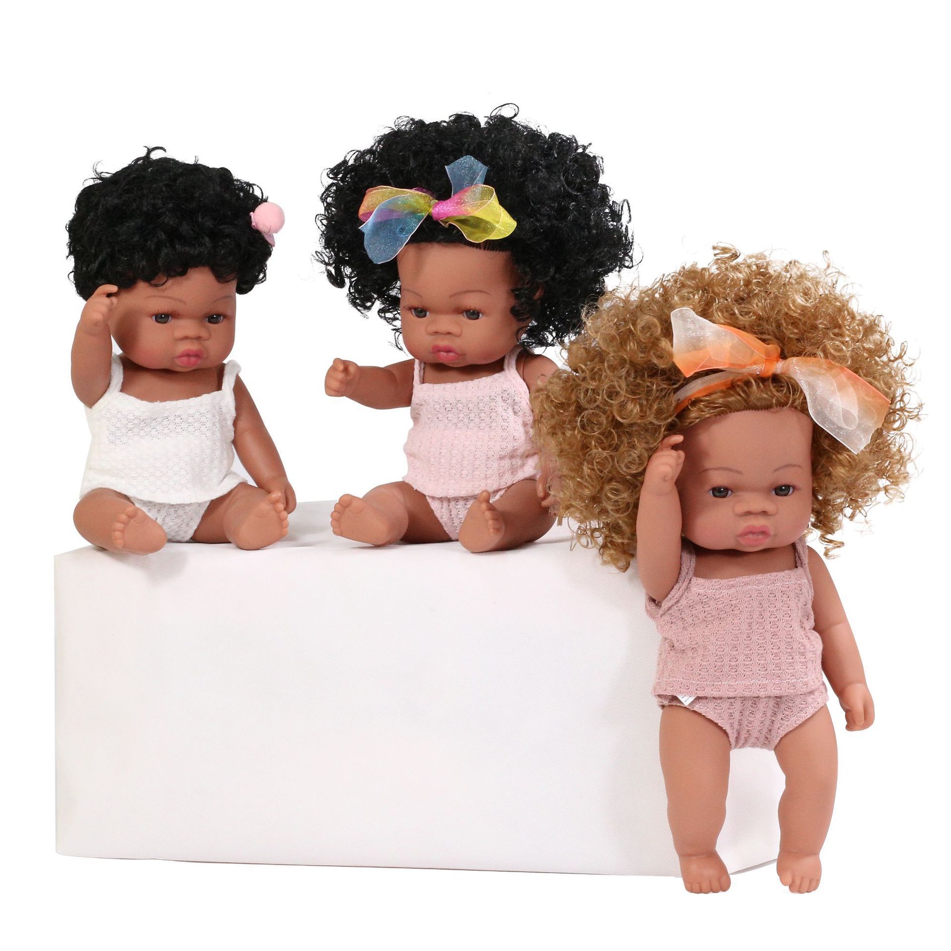 Bath Play Full Silicone Baby Dolls Summer Waterproof Reborn Doll Toys american black doll for kid girl toys baby bebe reborn