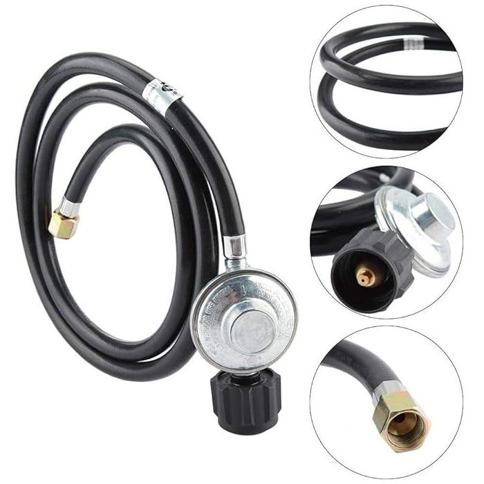 Low Pressure Propane Adapter Hose with 1.5m Regulator and Cover Includes LP/LPG BBQ Oven Stove Accessory for Propane Gas