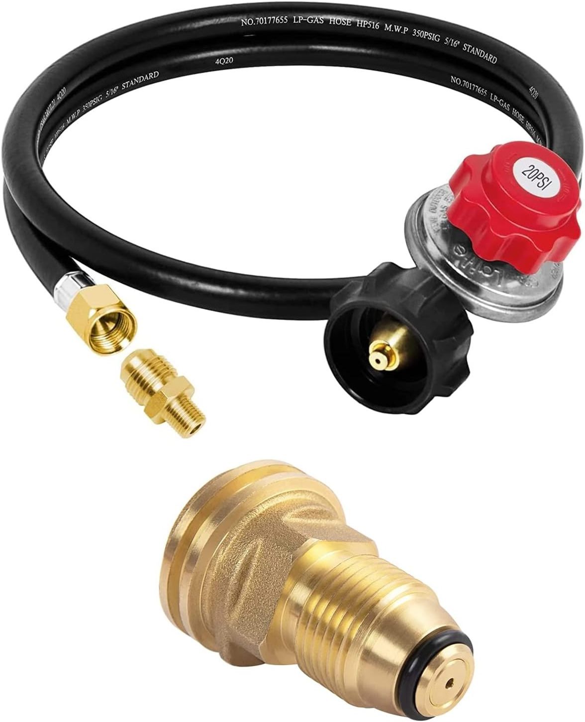 North American Low Pressure Regulator Including 1.5m Hose for Fire Pit Oven and BBQ Accessories