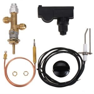 LPG Propane Gas Fireplace Fire Pit Flame Failure Safety Control Valve Kit with Igniter Assembly Fire Pit Igniter, Push Button I