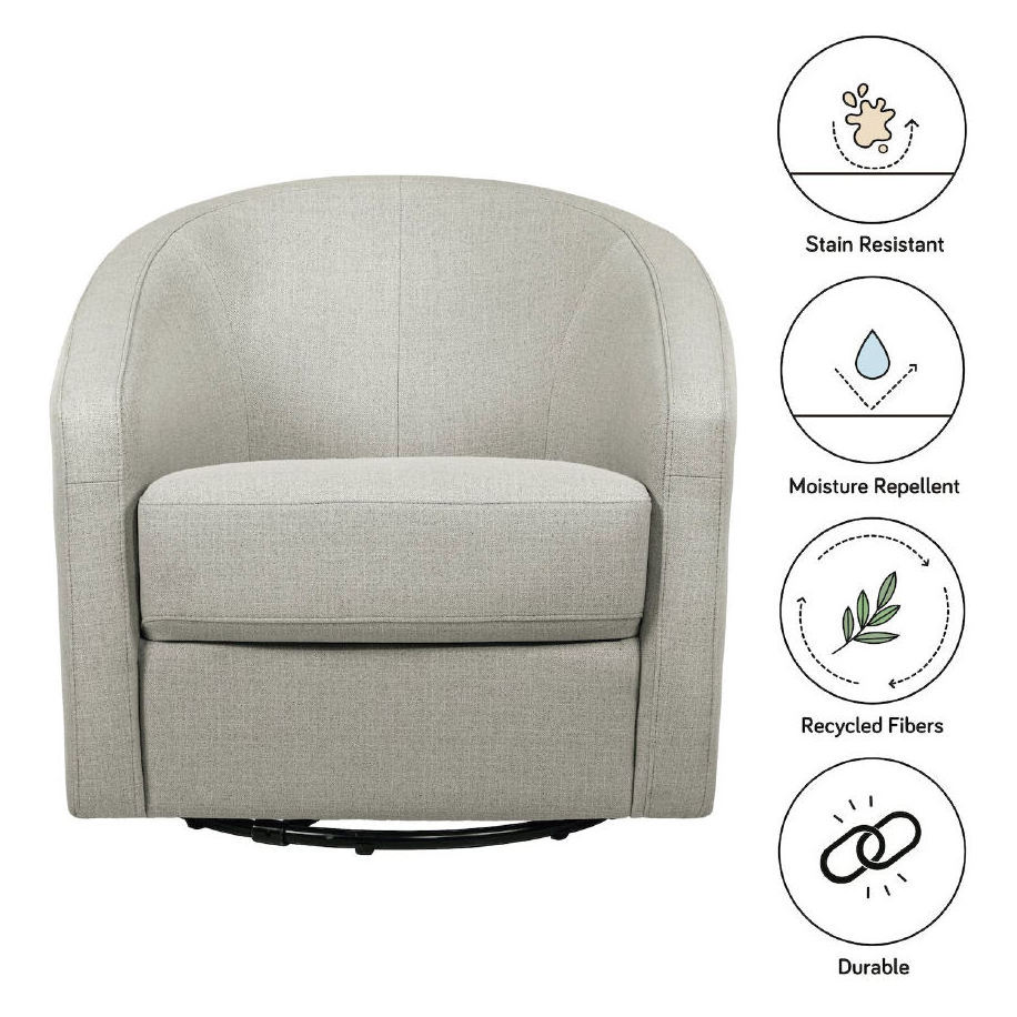 Modern Design Swivel Barrel Chairs Living Room Chair Glider Base Swivel Barrel Accent Sofa Chair