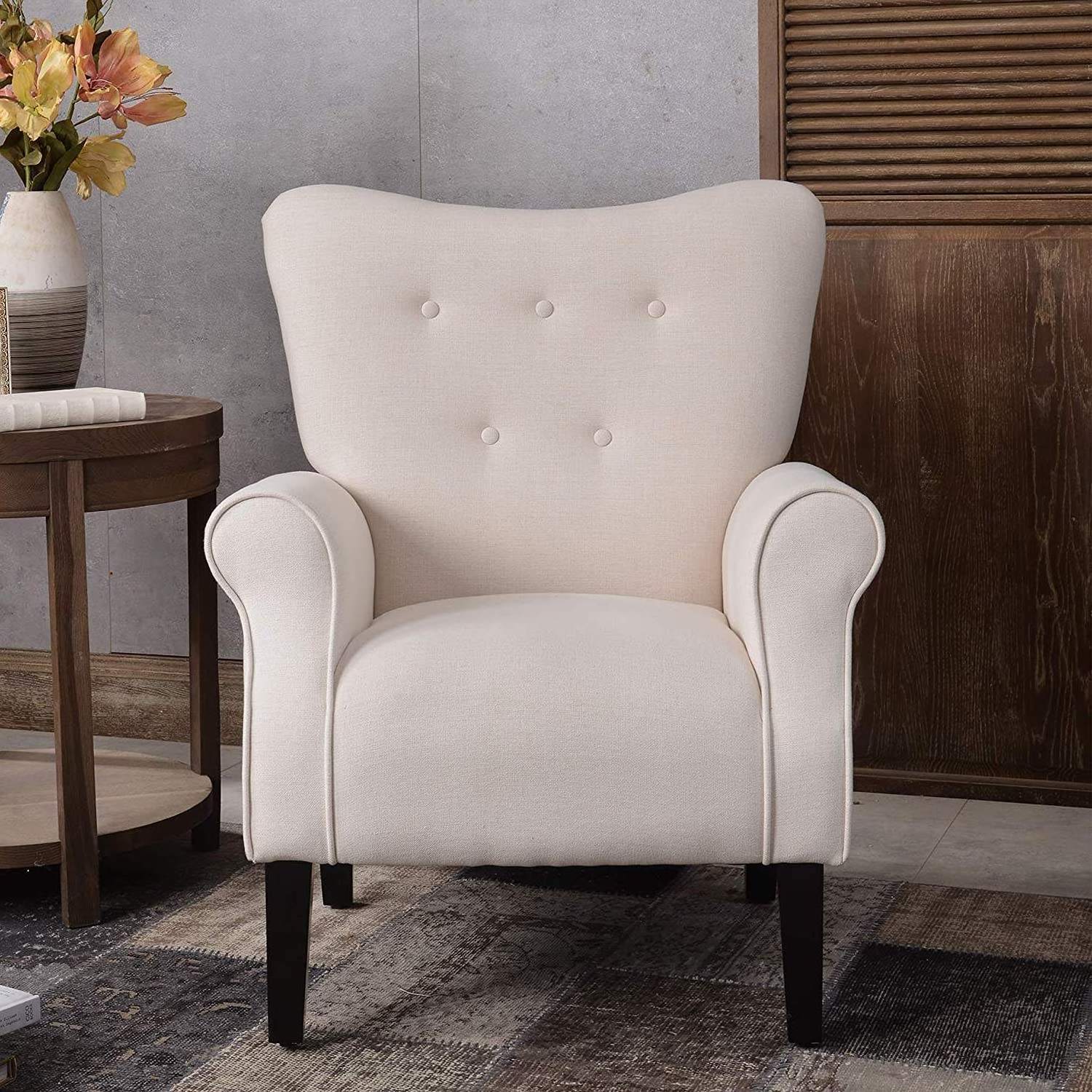 Modern Living Room Sofa Chairs Accent Chair Single Sofa Comfy Fabric Upholstered Arm Chair