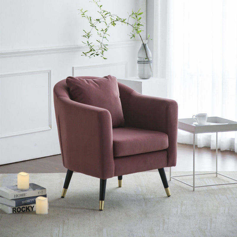 Contemporary Elegant Luxurious Upholstery Modern Design Padded Cushion Comfortable Accent Armchair