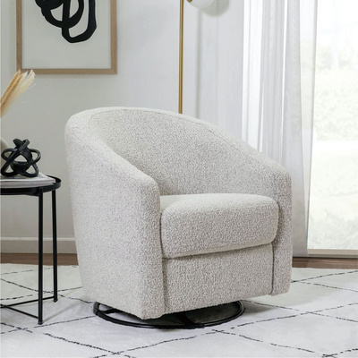 Modern Design Swivel Barrel Chairs Living Room Chair Glider Base Swivel Barrel Accent Sofa Chair